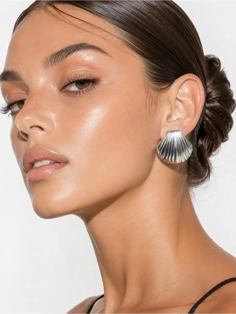 New mayamar Silver plated Shell Statement Earrings - Women Jewelry